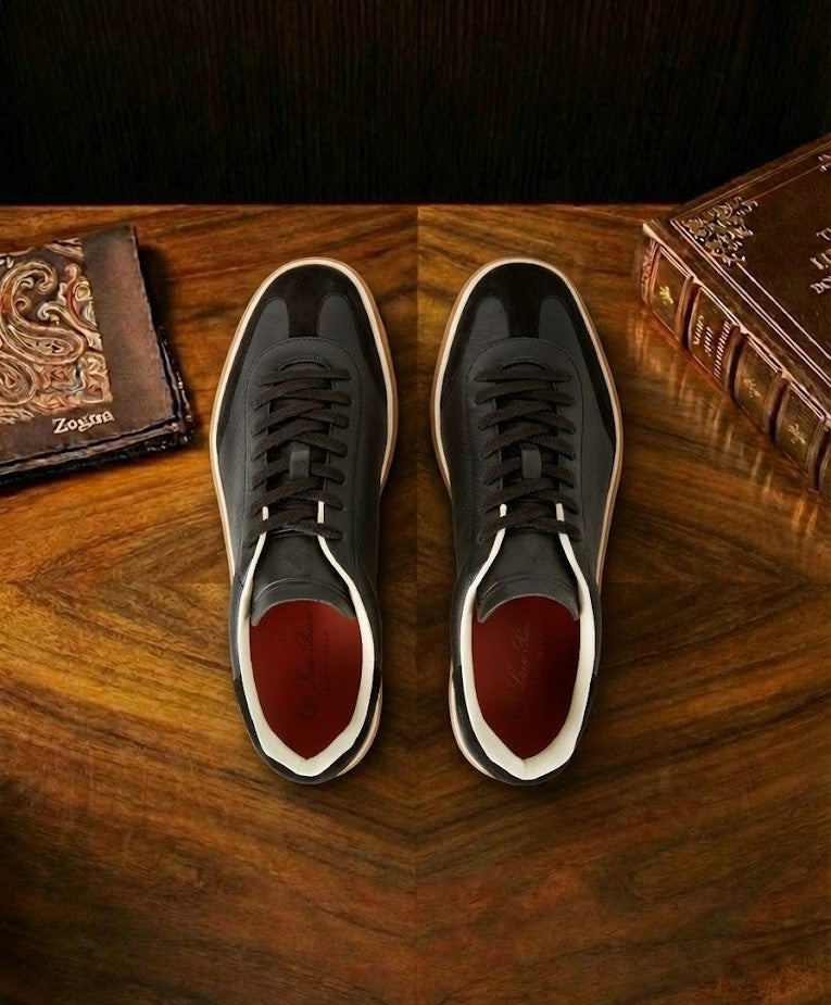 Black Tennis Walk Sneaker