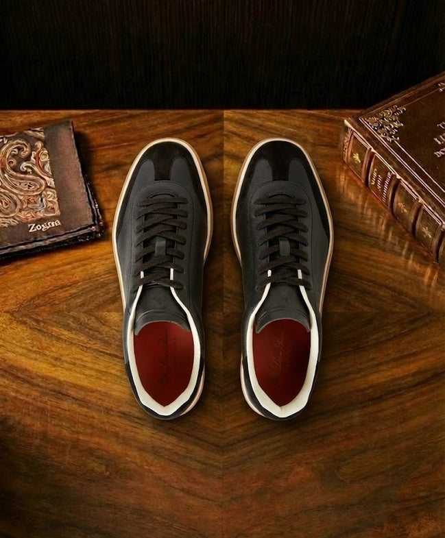 Black Tennis Walk Sneaker