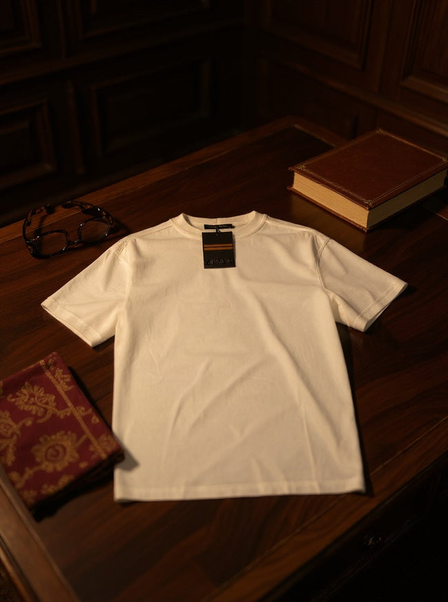 Zegna T-Shirt Plain Logo — Blanco